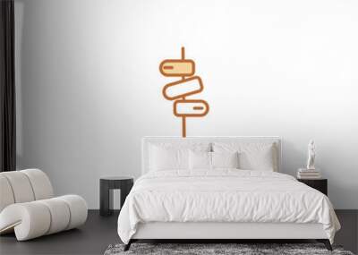 vintage concept 2 colored icon. simple line element illustration. outline brown vintage symbol. can  Wall mural