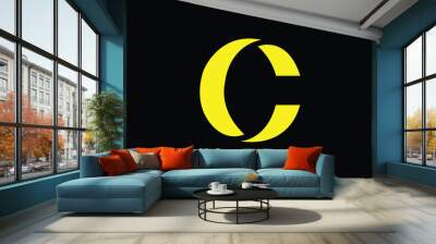 letter c logo, c and o logo, logomark, iocn, brandmark,3d c logo Wall mural