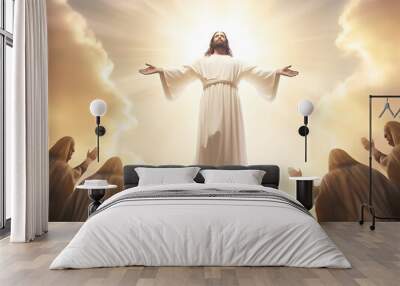 Glorious Ascension of Jesus Christ: Rising with Faith to Join Heavenly Realm Wall mural