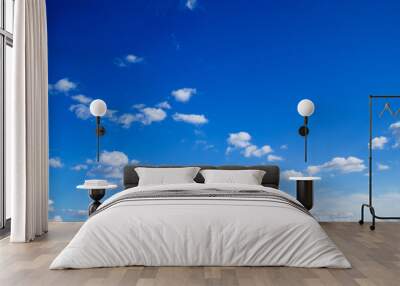 blue sky background with tiny clouds Wall mural