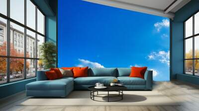 blue sky background with white clouds Wall mural