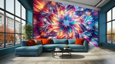 fondo de pantalla de cristales. colores vibrantes Wall mural