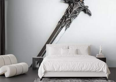 Spada su sfondo bianco. Dungeons and dragons. Wall mural