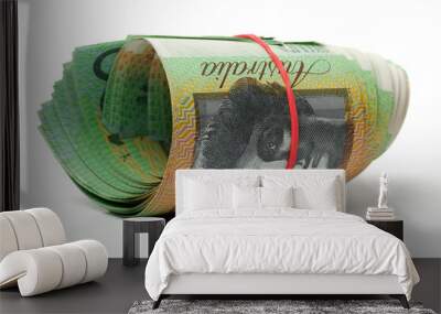 Australia Dollar, Bank note of Australia on white background Wall mural