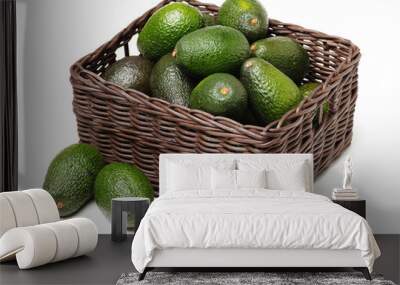 Avocado on a white background Wall mural