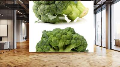 Broccoli vegetable on white background  Wall mural