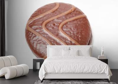 chocolate cake on white background  Wall mural