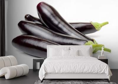 eggplant isolated on white background  Wall mural