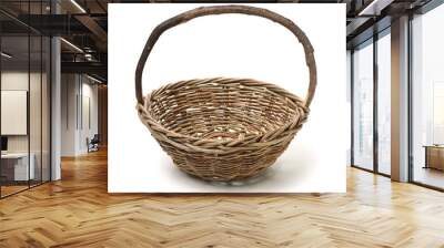 empty basket on white background  Wall mural