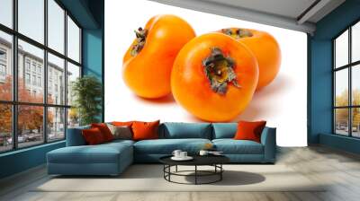 persimmon on white background Wall mural