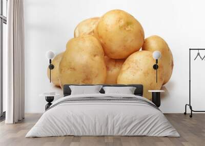 potatoes isolated on white background Wall mural