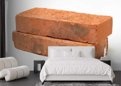 red brick isolated on white background  Wall mural