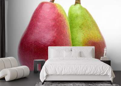 Ripe pear isolated on white background Wall mural