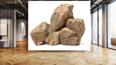 Rocks on a white background Wall mural