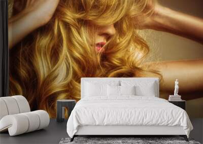 beautiful blond hair Wall mural