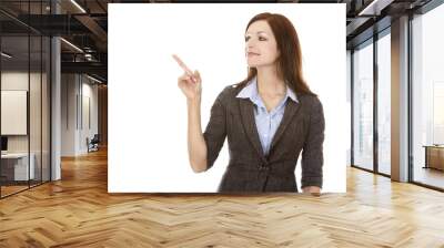 business woman pointing Wall mural