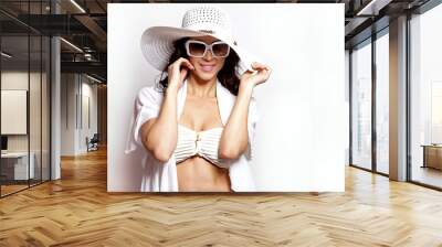 summer beach woman Wall mural