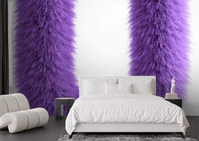 Purple 3D Fluffy Letter U Wall mural