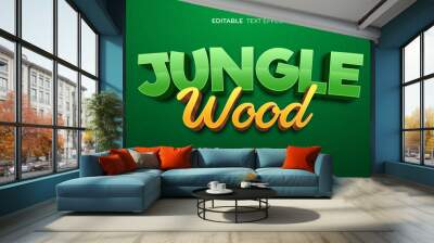 Adventure game editable text effect - jungle text style Wall mural