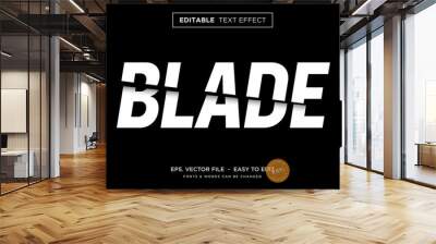 Blade, sliced word editadle text effect Wall mural