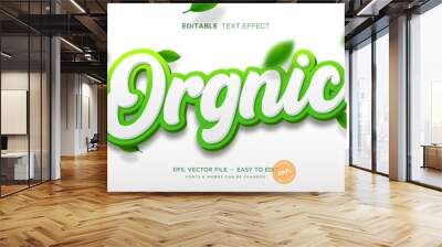 Organic 3D editable text effect Wall mural