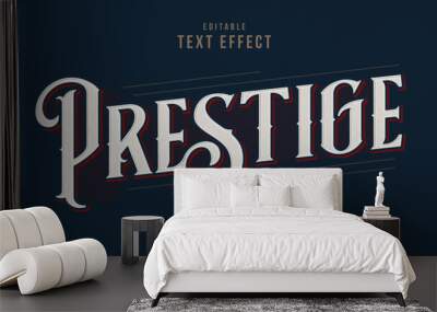 Prestige text, victorian style editable text effect Wall mural