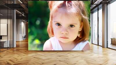 Angry little girl Wall mural