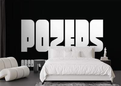 bold condensed font for poster and head line Wall mural