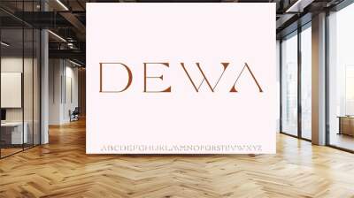 DEWA, LUXURIOUS AND GLAMOUR THIN LINE SERIF TYPEFACE Wall mural