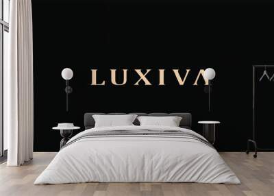 luxiva, the luxury type elegant font and glamour alphabet vector set Wall mural