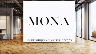 MONA. the luxury and elegant font glamour style Wall mural