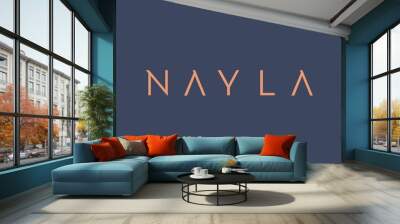 nayla, luxury modern font alphabetical vector set Wall mural