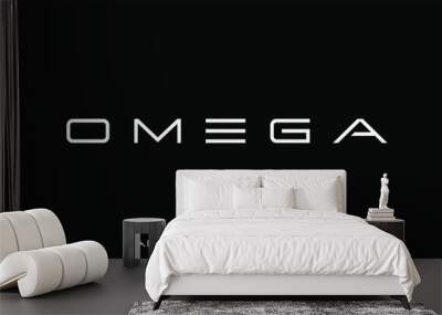 omega futuristic modern font sporty typeface Wall mural