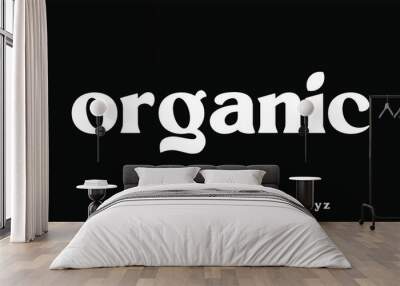 organic lowercase font perfect for branding or word mark design Wall mural