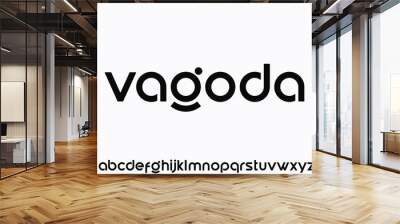 VAGODA, modern geometric circular font with rounded edges. Wall mural