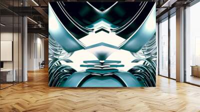 3D rendering of abstract technology digital hi tech background Wall mural