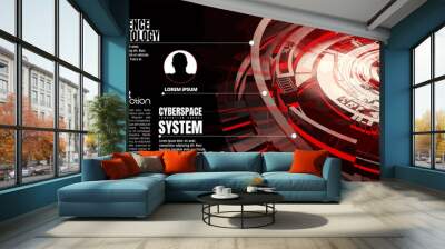 Abstract technology concept background ready for presentation, vector 3D illustration Wall mural