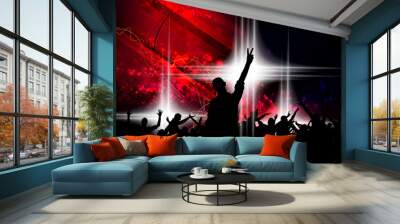 Clubbing. Dancing people Wall mural