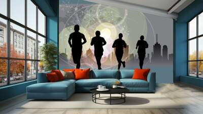 Sport illustration. Vector background Wall mural