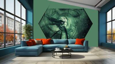 Vector background with 3D illustration abstract technology hi tech concept  Wall mural