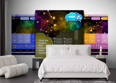 Website design template, vector Wall mural