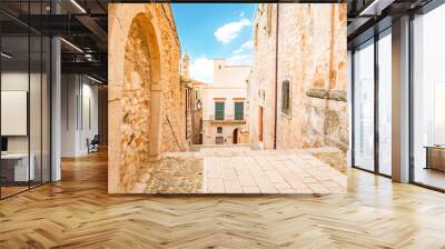 Beautiful old city space of Vieste, Gargano peninsula, Apulia region, South of Italy Wall mural