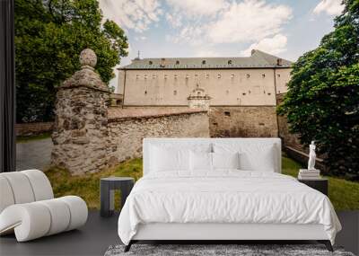 Cerveny Kamen Castle is a 13th-century castle in Slovakia. Castle with beautiful garden and park Wall mural