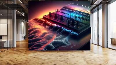 music equalizer sound board Wall mural