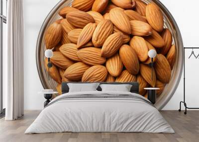 almond nuts on white background. Almond nuts isolated on white background Wall mural