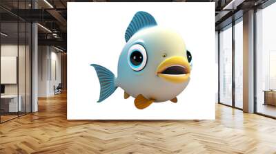 Cute fish character
 Wall mural