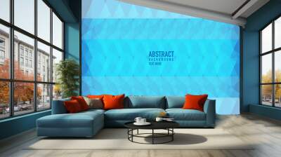 Polygon abstract on blue background. Light blue vector shining triangular pattern. An elegant bright illustration. The triangular pattern for your business design. Wall mural