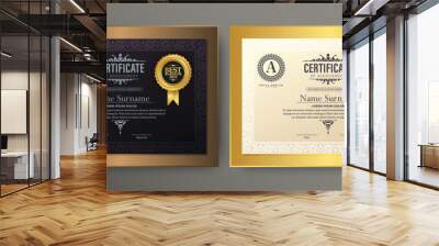 Achievement certificate best award diploma Wall mural