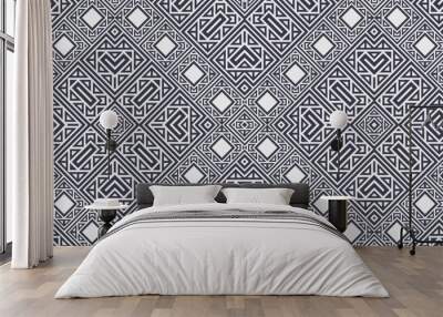 flat ornament line pattern design Wall mural