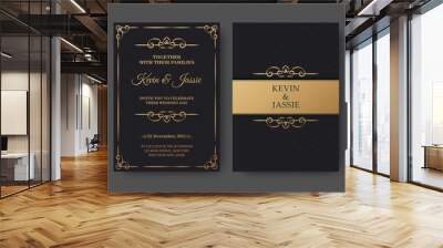 Invitation card vector design vintage style Wall mural